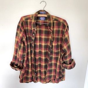 Vintage Pendleton 100% Virgin Wool plaid Shirt🔥 Size Small